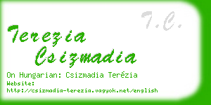 terezia csizmadia business card