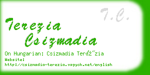 terezia csizmadia business card